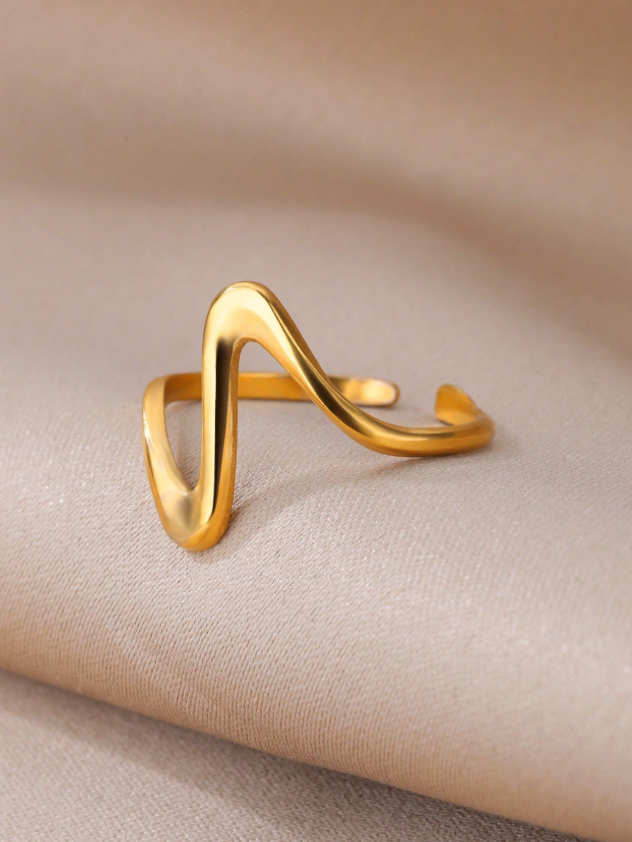 Anillo Abierto Geométrico "LÍA" - Imagen 2