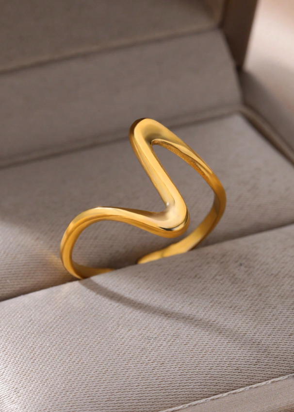 Anillo Abierto Geométrico "LÍA" - Imagen 3