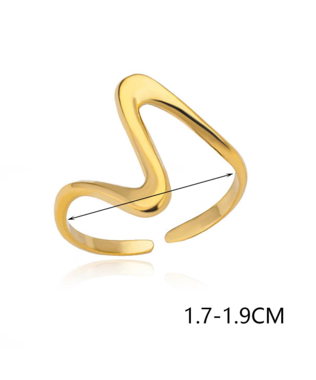 Anillo Abierto Geométrico "LÍA" - Imagen 5